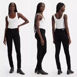 Levi’s 311 Shaping Skinny Ankle Zip Black Jeans, Size 28